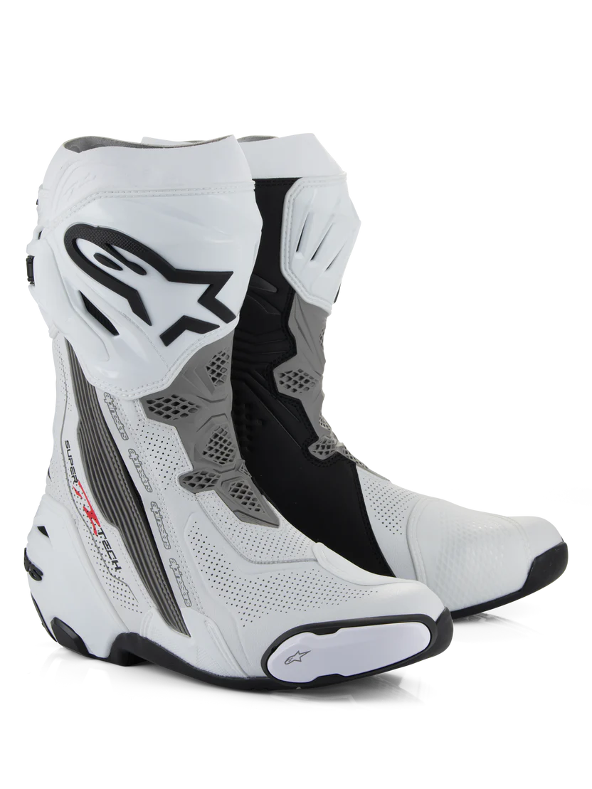 Alpinestars Supertech R Vented MC Støvler – White/Gray/Black