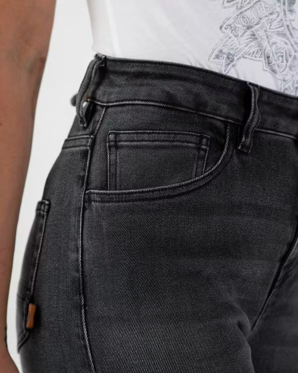 ROKKERTECH High Waist Dame Grå L32 Rokker