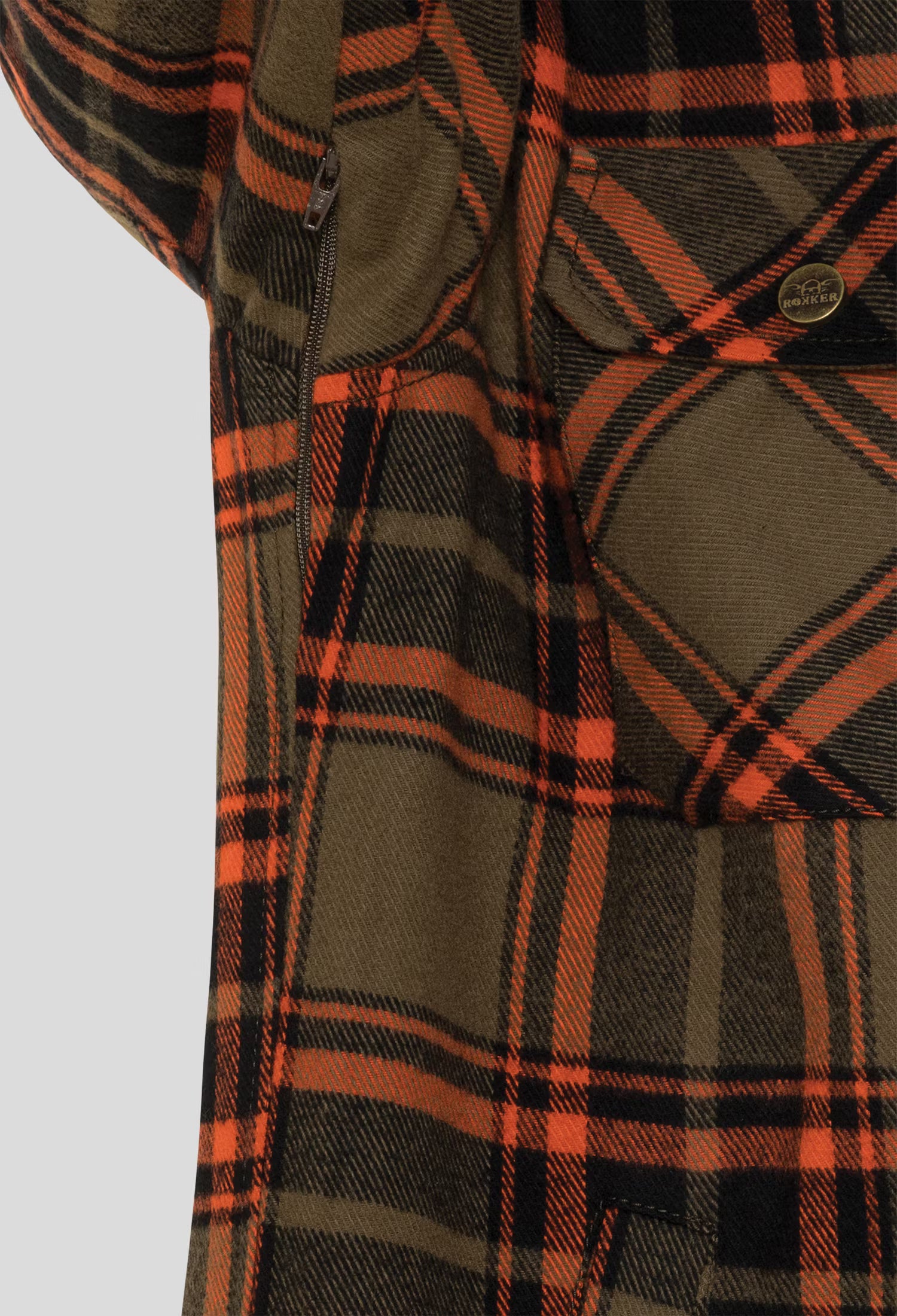 Rokker Colorado Rider Shirt Grøn/Orange MC Jakke