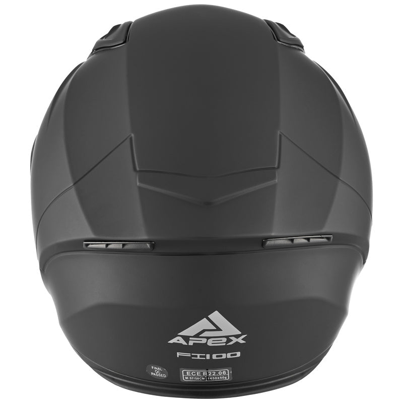 APEX FI100 Børnehjelm Solid mat sort APEX