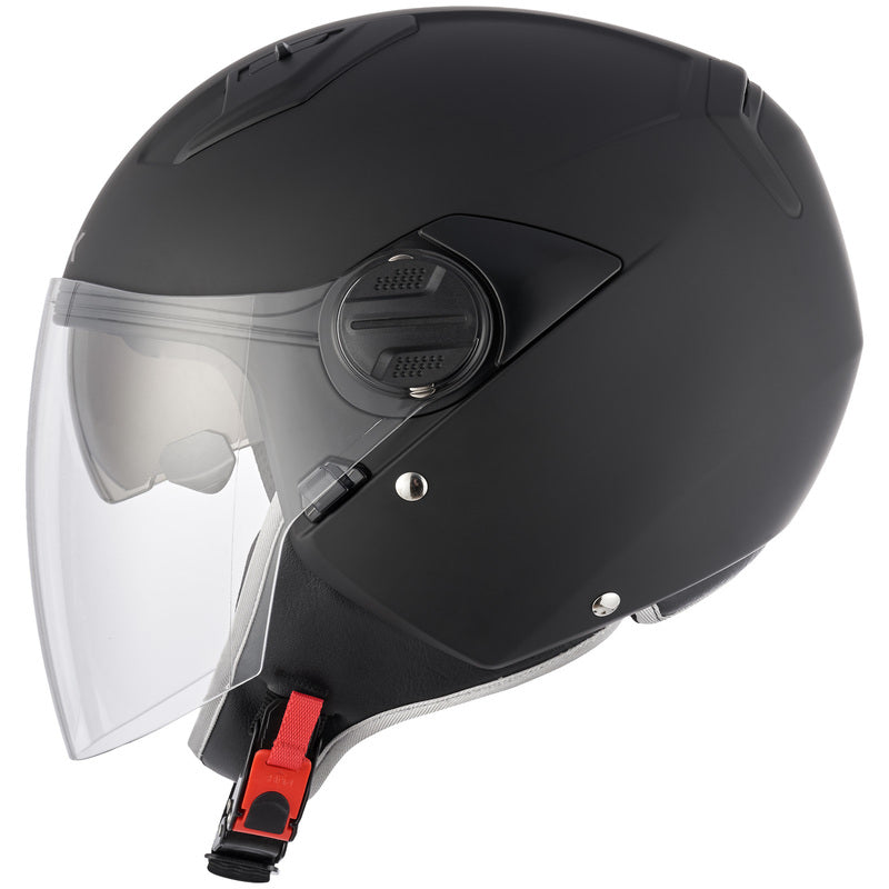 AMOQ JI150 Solid Matt Sort Pilot Hjelm