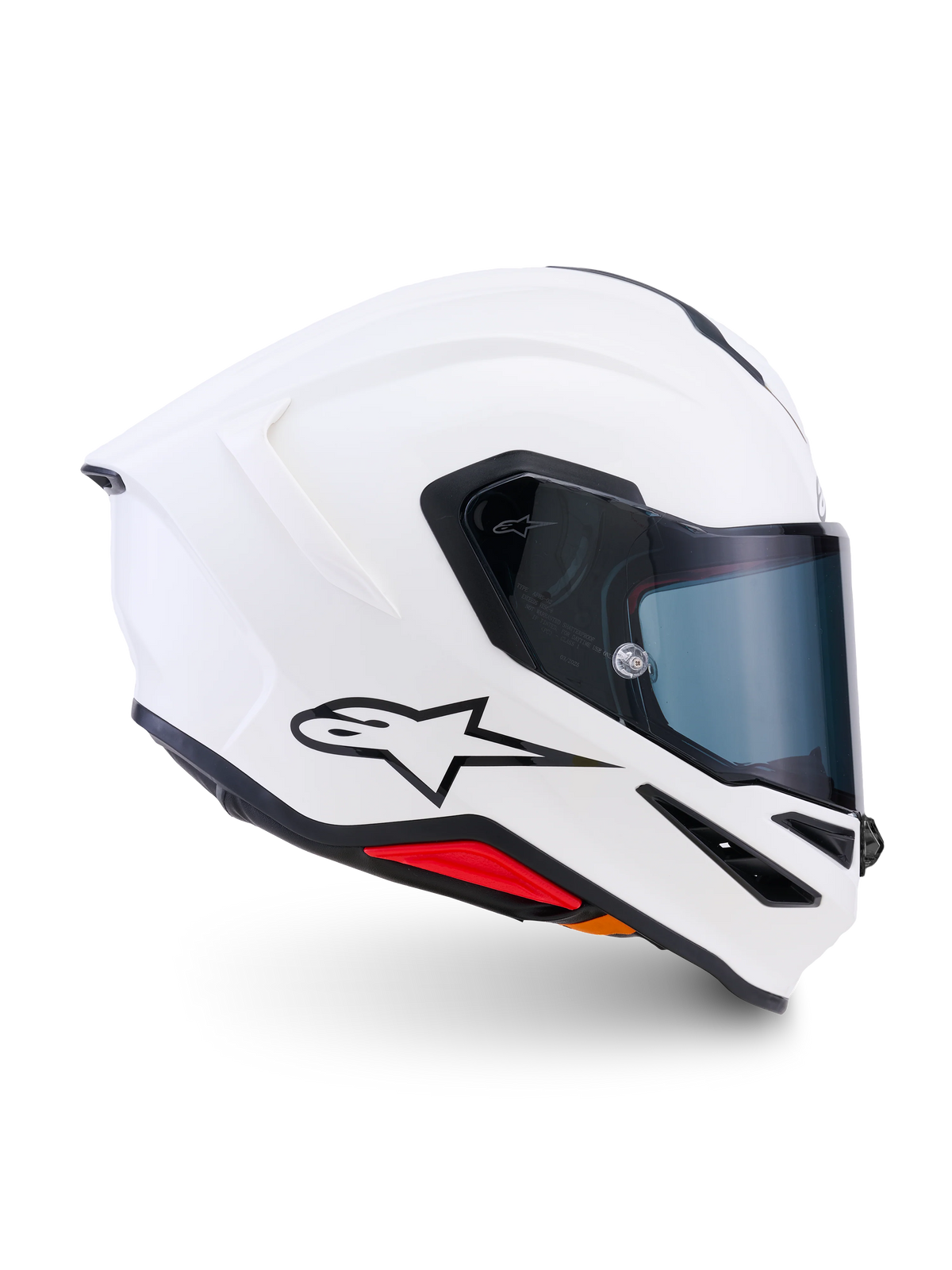 Alpinestars Supertech R7 Blank Hvid MC Hjelm