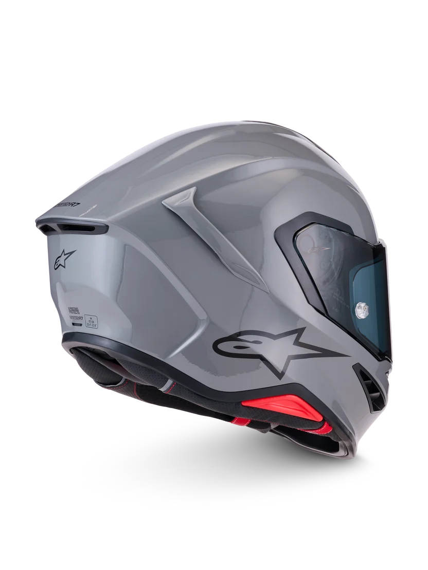 Alpinestars Supertech R7 Blank Grå MC Hjelm