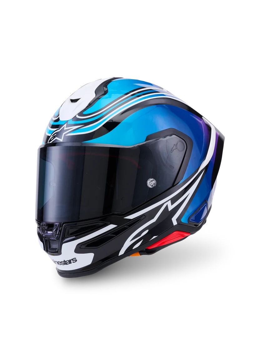 Alpinestars Supertech R7 Zeal Design Blå Pink MC Hjelm
