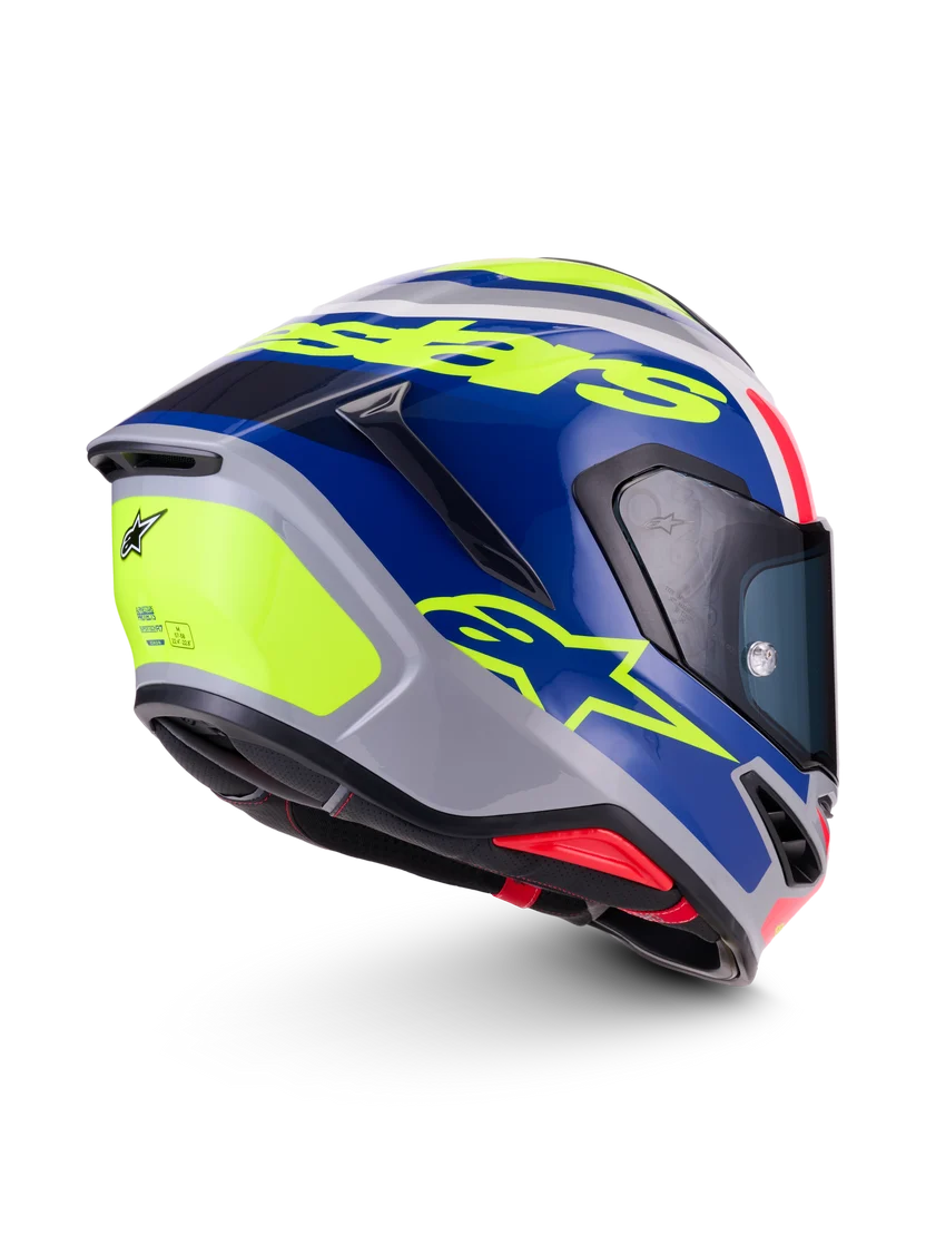 Alpinestars Supertech R7 Lumen Design Sølv Fluo Gul MC Hjelm