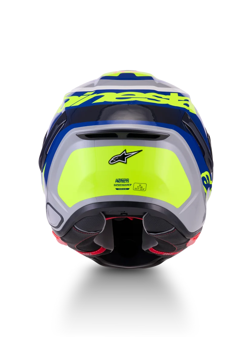 Alpinestars Supertech R7 Lumen Design Sølv Fluo Gul MC Hjelm