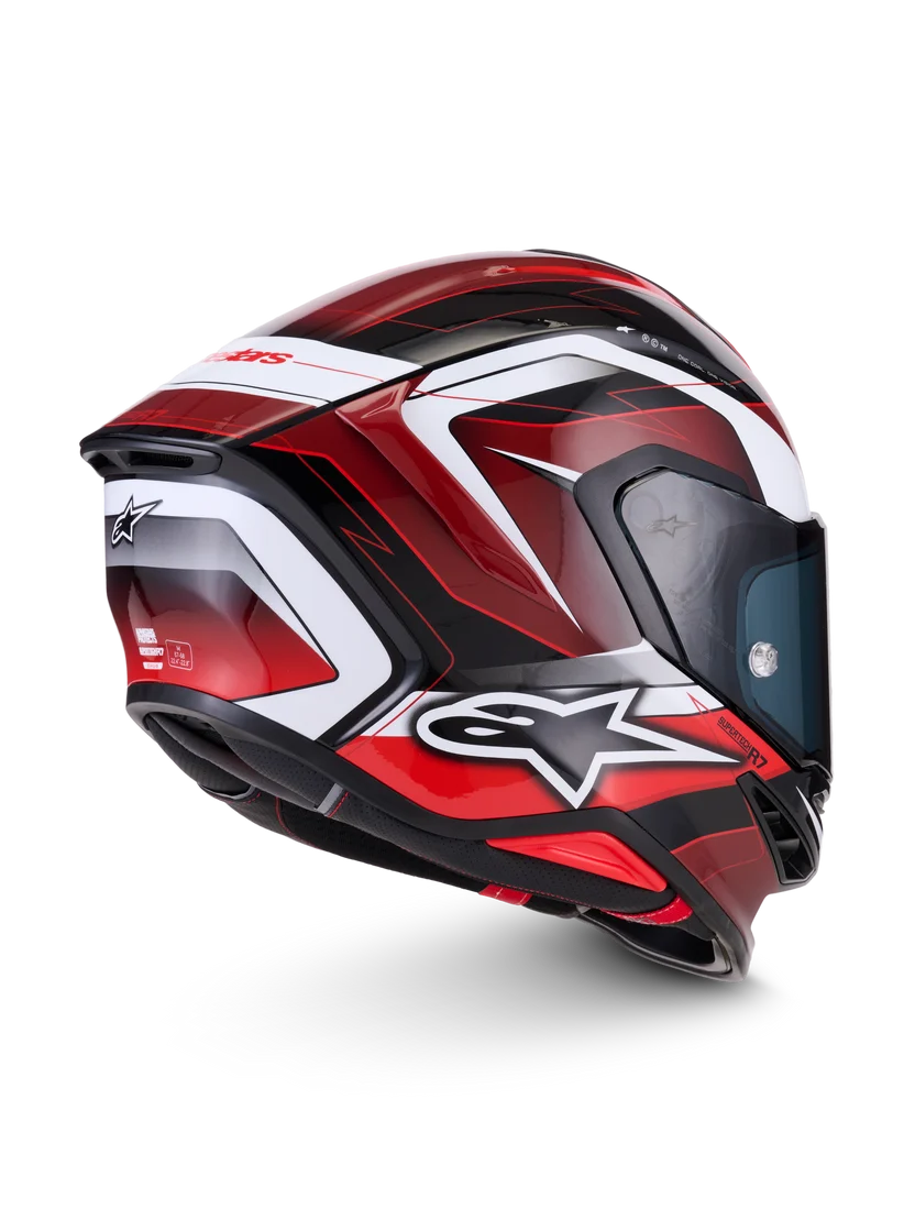 Alpinestars Superteceh R7 Kinetis Design Rød Hvid MC Hjelm