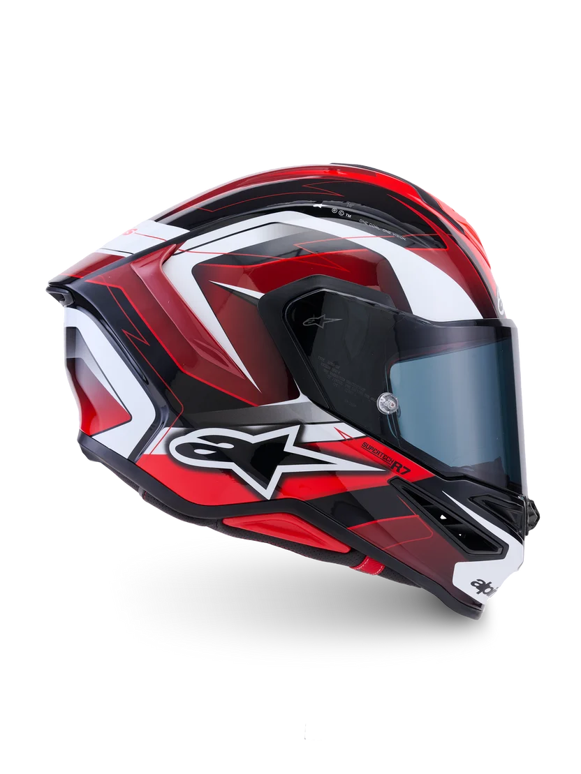 Alpinestars Superteceh R7 Kinetis Design Rød Hvid MC Hjelm