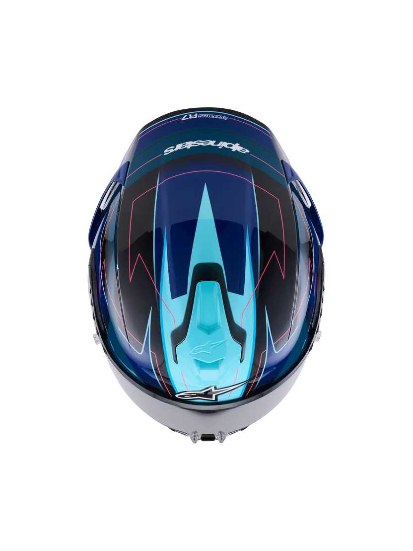 Alpinestars Supertech R7 Kinetis Deisgn Blå MC Hjelm
