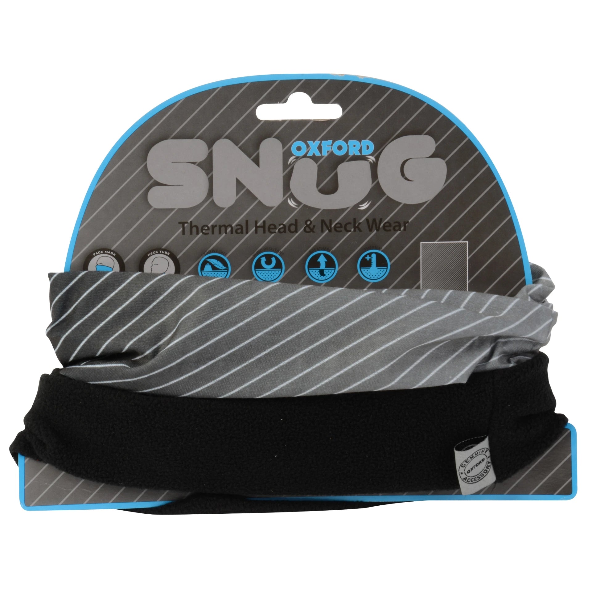 Oxford Snug Pinstripe Halsedisse til MC med Fleece