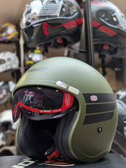 LS2 Spitfire II Pilot Retro Grøn