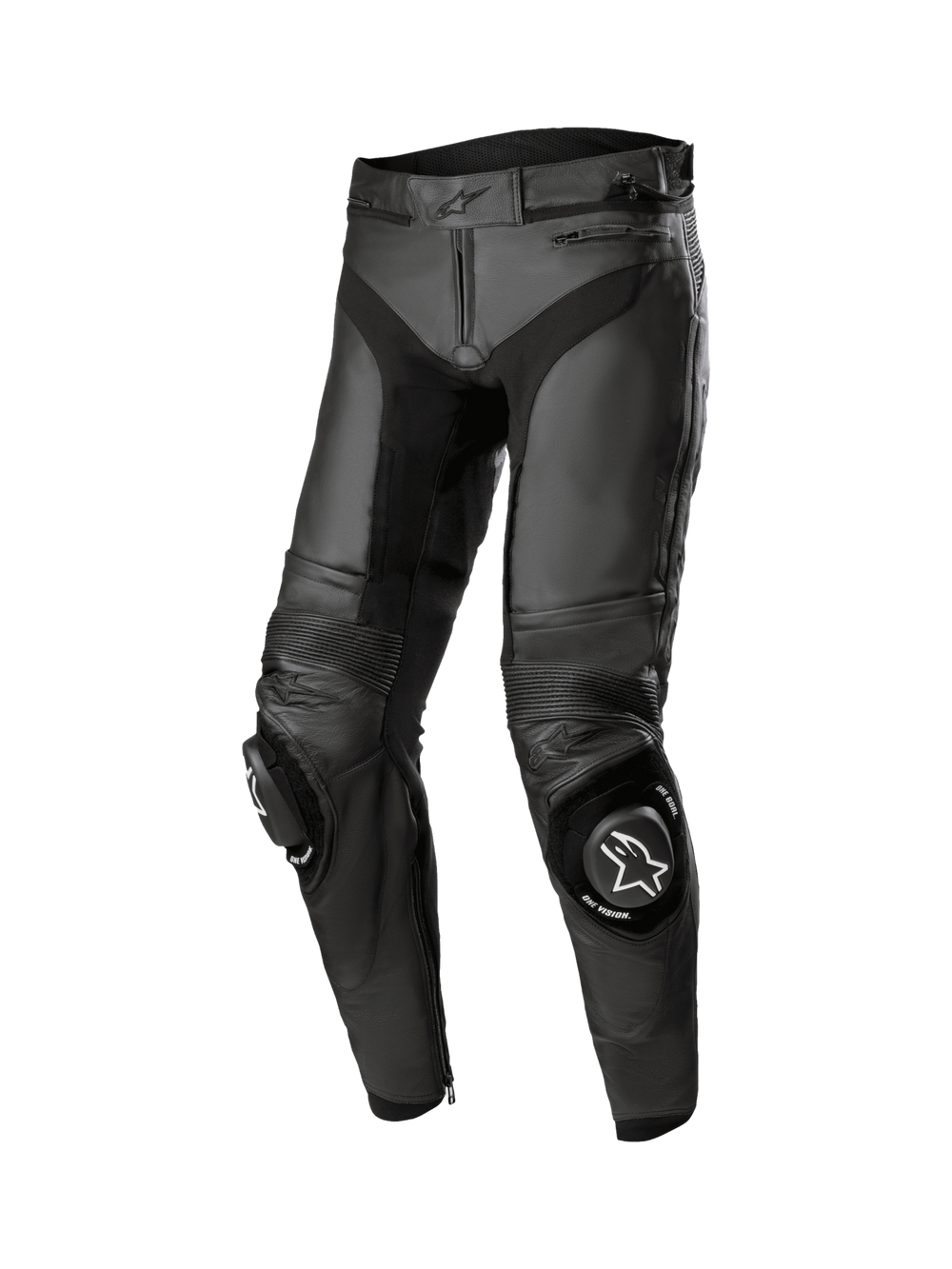 Alpinestars Missile V3 læderbukser i sort set forfra