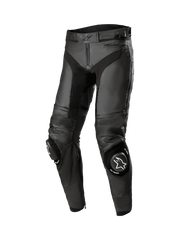 Alpinestars Missile V3 læderbukser i sort set forfra