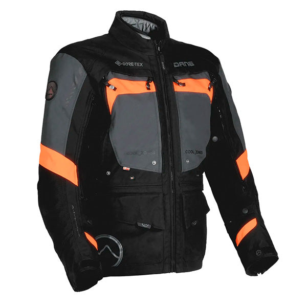 102482-6404DANE JAKKE REYKJAVIK GORE-TEX SORT/ORANGE/GRÅ 64