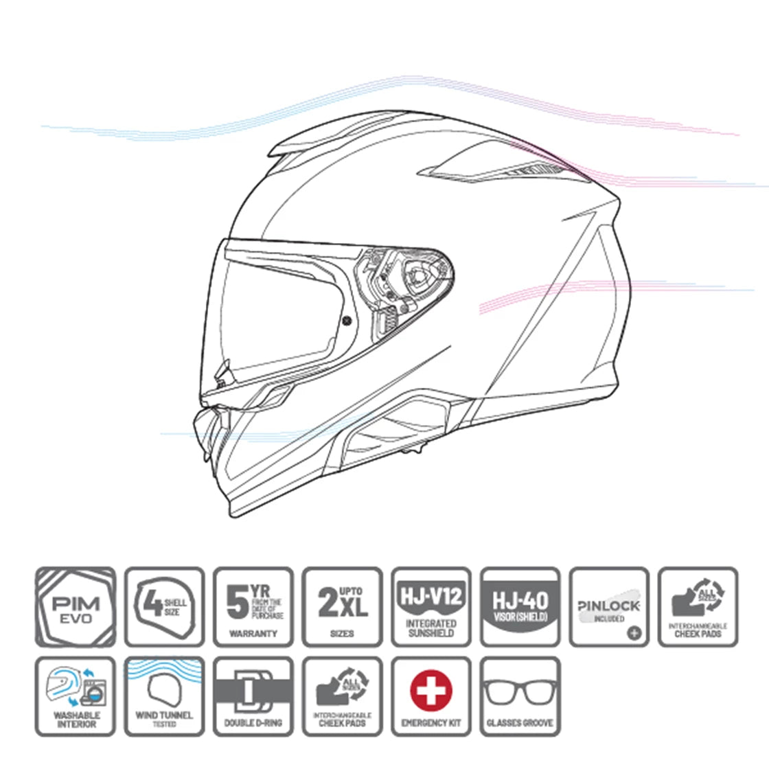 HJC RPHA71 Ellon MC21 Fullface Hjelm