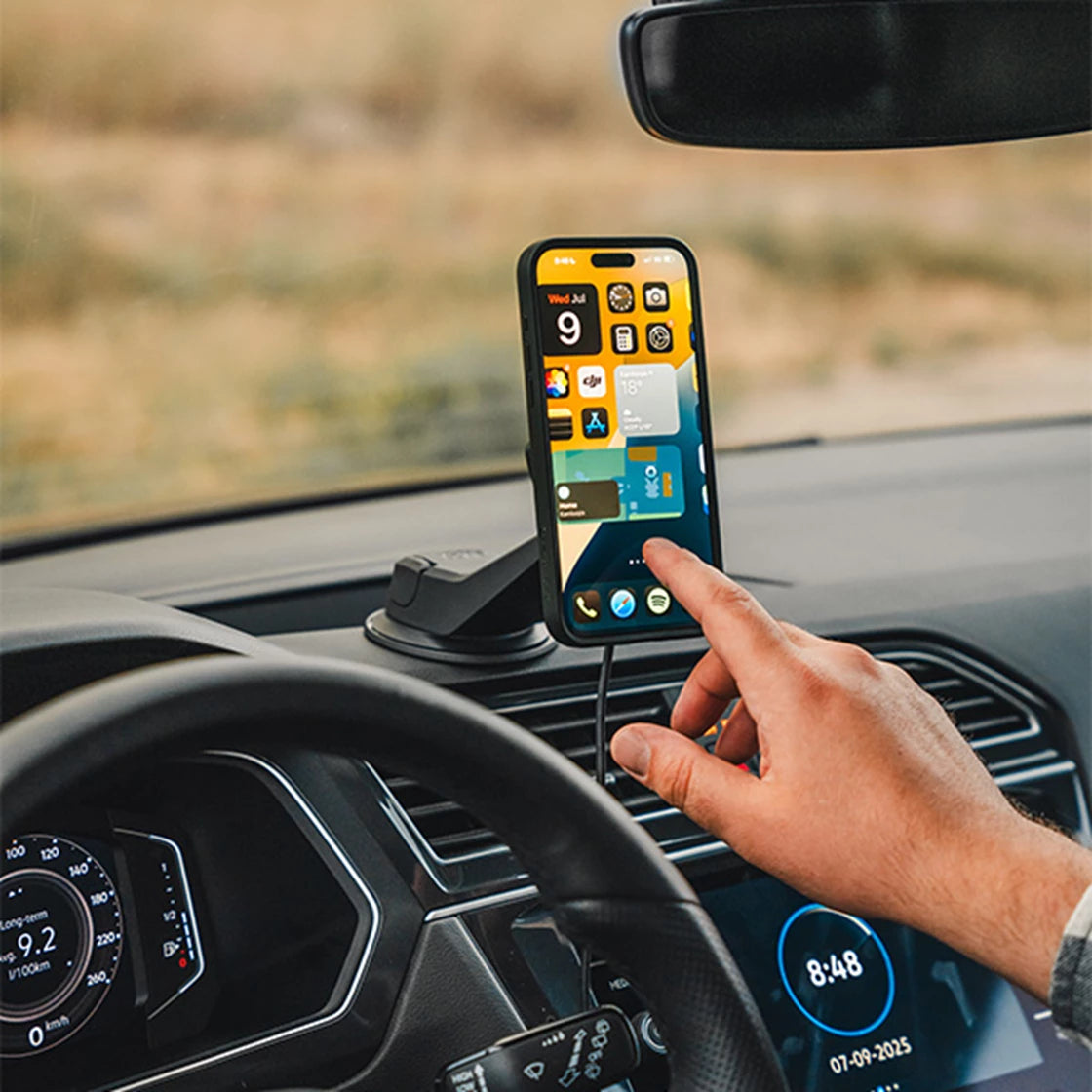 Quad Lock Bil Montering i rude V6