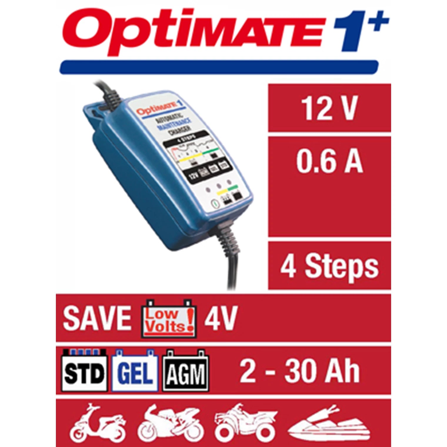 Optimate 1 Duo Lader (Også Lithium) TM402-D